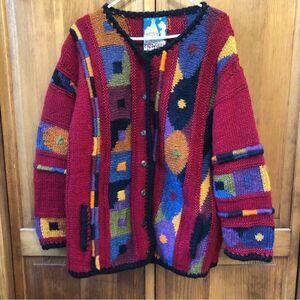 Newari Handcrafted Wool Cardigan Sweater